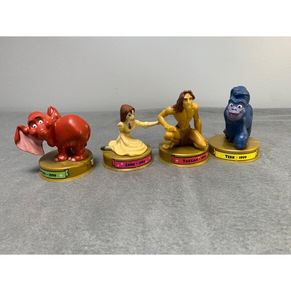 Vintage 2002 Disney Tarzan Figurine Set of 4 Characters From McDonalds 100 Years - Picture 8 of 12